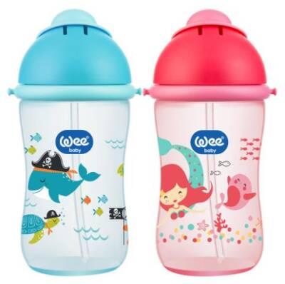 Wee Baby Soft Silicone Baby Sippy Cup with Pipette - BPA-free, Sterilizable, 12.85 fl oz