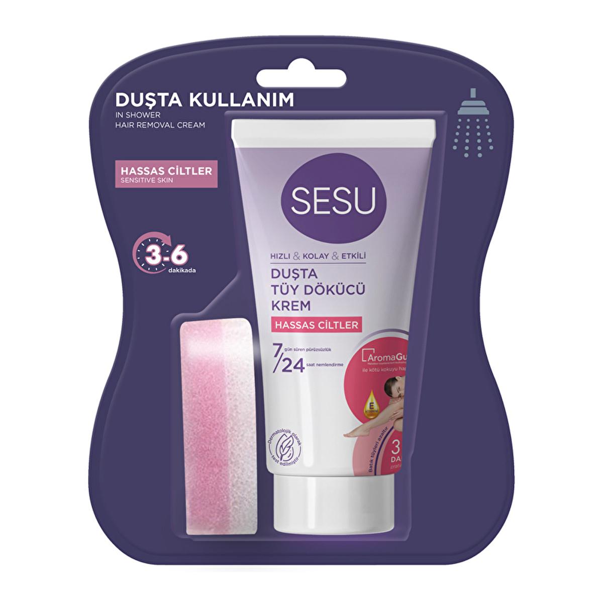 Sesu Hair Removal Cream for Sensitive Skin - Gentle, Effective, and Convenient - 5.07 fl oz