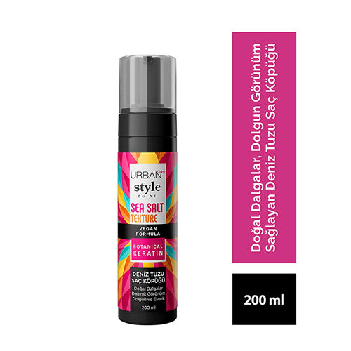 Urban Care Sea Salt Hair Mousse 200ml - Volumizing Hair Mousse with UV Protection