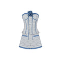 AGAM Denim Tube Top and Shorts Set Chanel Style