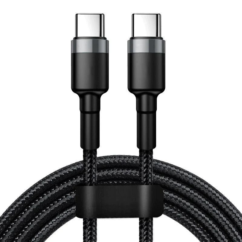 Double-Headed Typec Data Cable Mobile Phone Computer Car Universal Male-to-Male CTOC Flash Charging Cable 2 M Long Fast Charging
