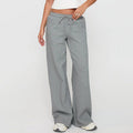 Bella Mia Women Wear Autumn Casual Loose Drawstring Tight Waist Solid Color Trousers — lifestyle context