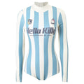 Women's One-Piece Swimsuit Long Sleeve Sun Protection Stripe