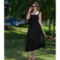 Women's Thick Strap Slim Fit Waist-Cinching Long Dress