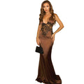 Bella Mia Autumn Winter Women Clothing Deep V Plunge neck Sexy Slim Fit Backless Elegant Dress Women — alternate view
