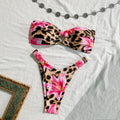 Women Split Bikini Seaside Beach Swimsuit Printed Sexy Bikini