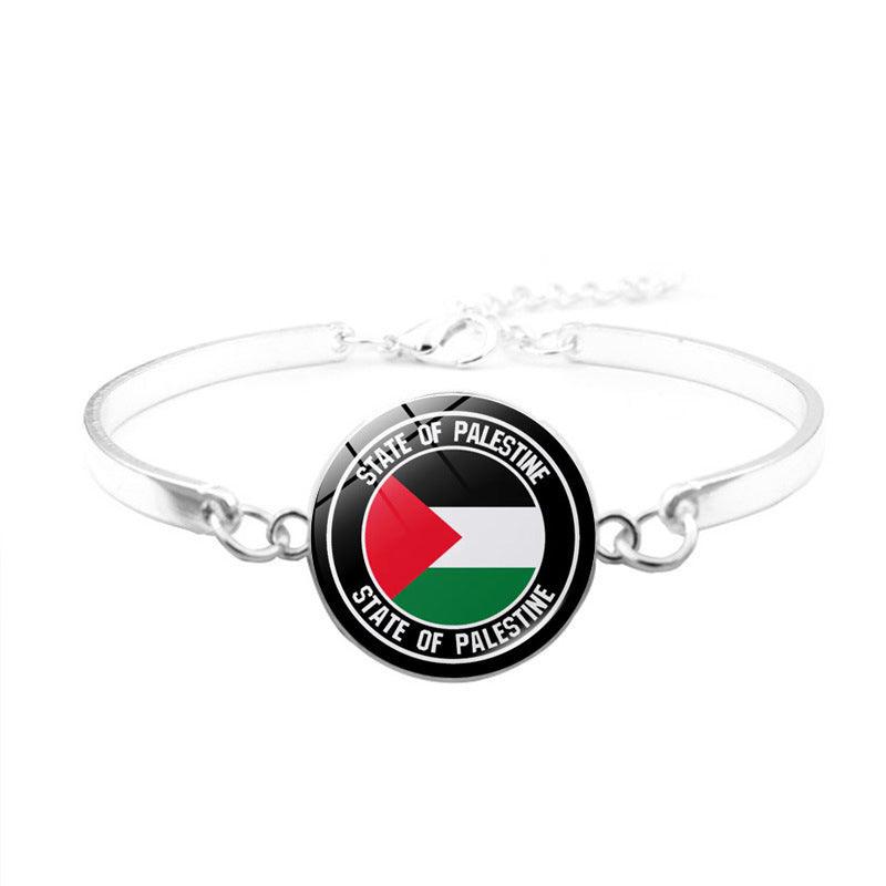 Mariam's Collection Free Palestine Bracelet | Palestinian Flag Keffiyeh Bracelet (MAC081) — detail shot 9