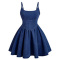 Women's Casual Denim Slip Dress Sweet Sleeveless Mini Dress
