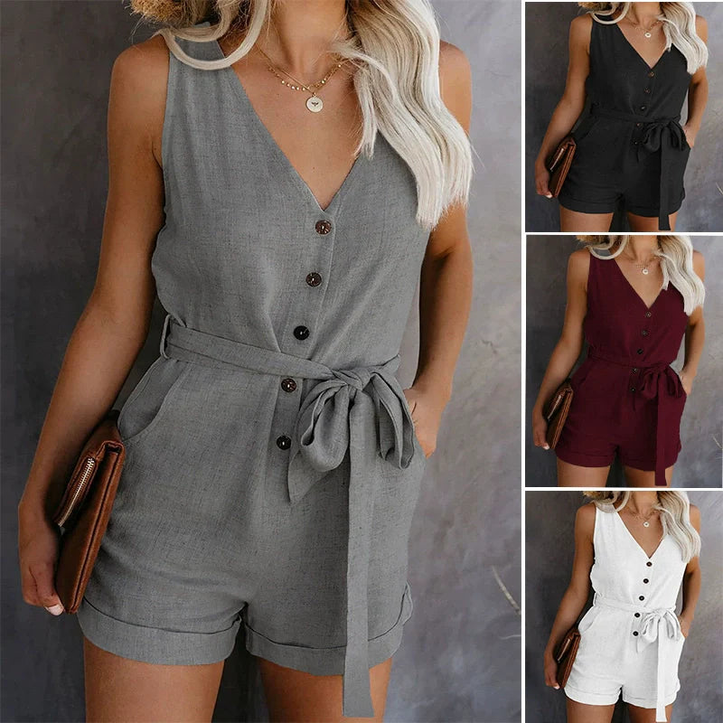 Envy NYC S-5XL Summer Women Jumpsuit Casual Ladies Shorts Jumpsuit Female — main product shot