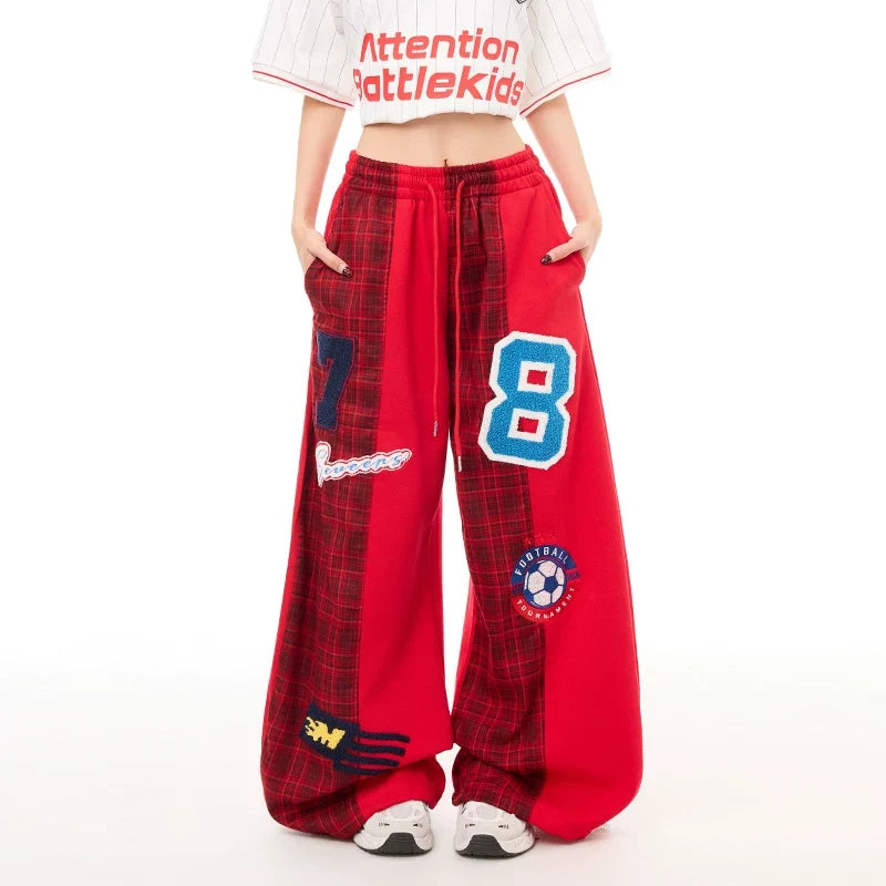 Retro Sports Elastic Loose Fit Trousers for Women