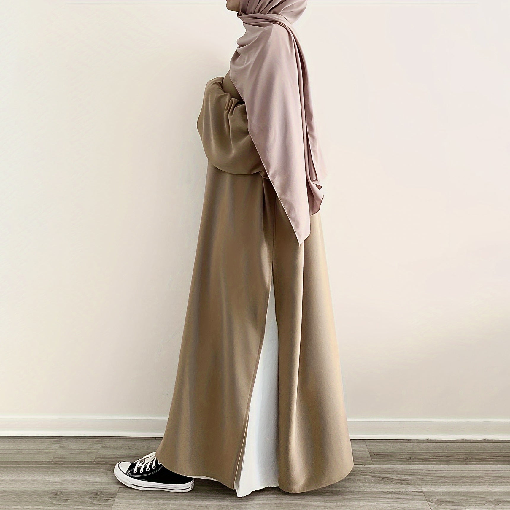 Mariam's Collection Casual Fashion Slit Abaya (MA063) — construction detail