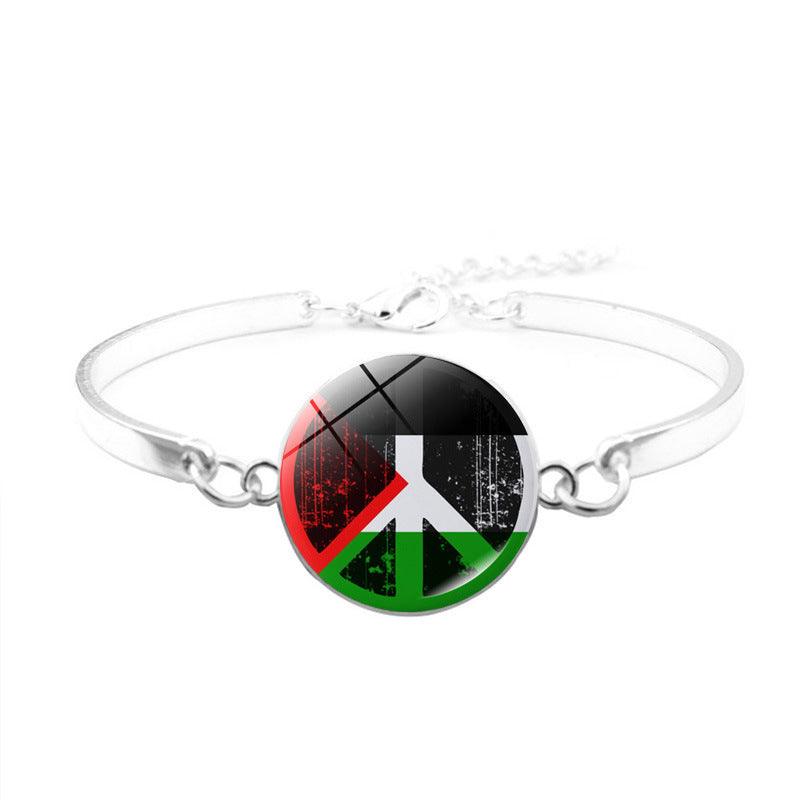 Mariam's Collection Free Palestine Bracelet | Palestinian Flag Keffiyeh Bracelet (MAC081) — detail shot 10