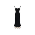 Xiao Li Knitted Fish Tail Dress High Waist Hip-Accented Black