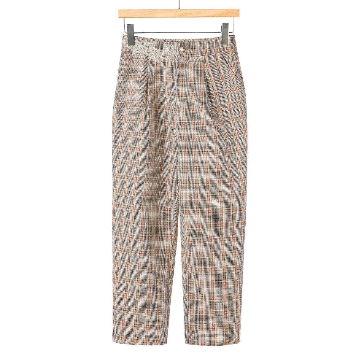 West Lake Pavilion Slim Plaid Beaded Suit Jacket