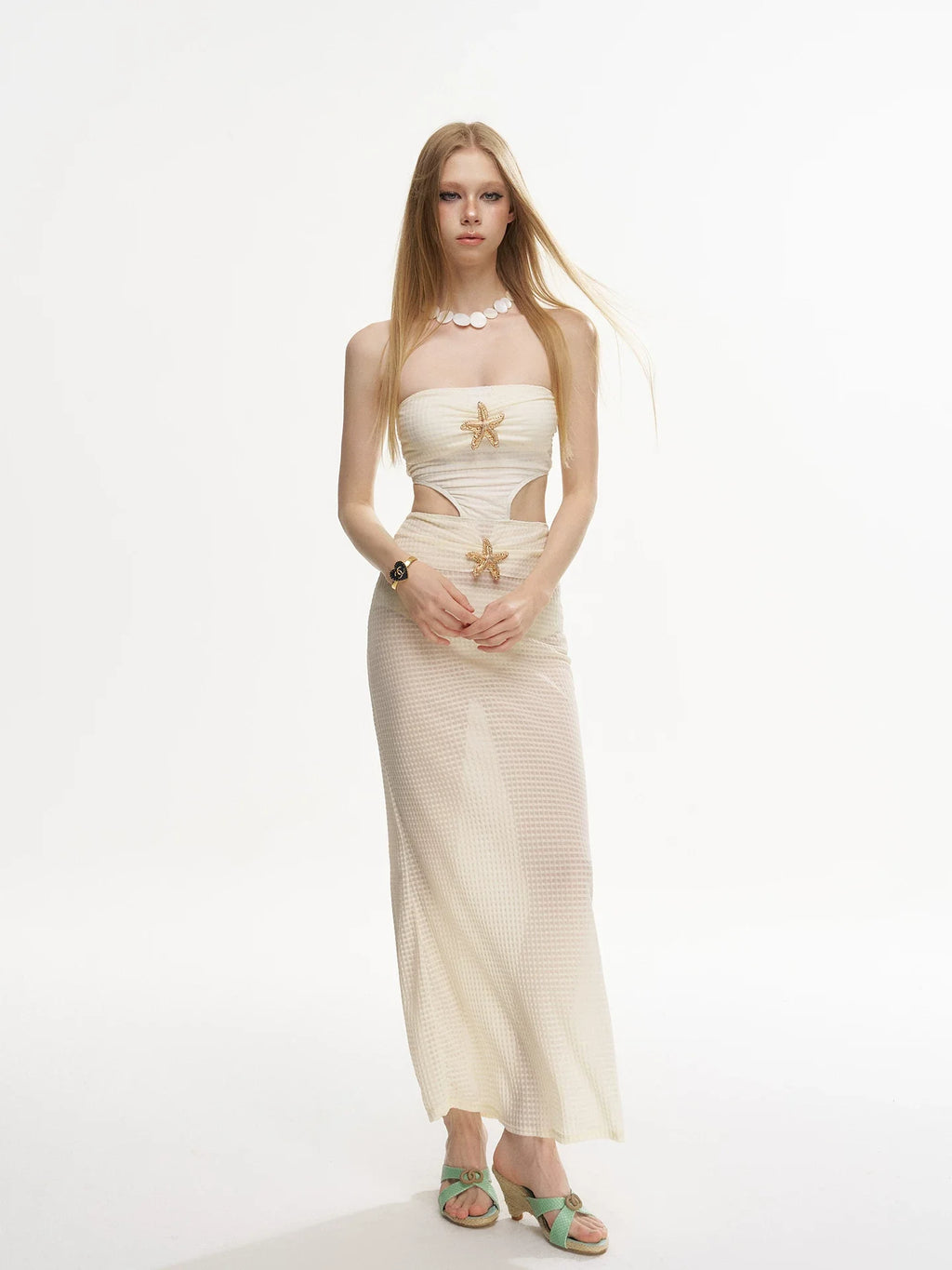 Island Vacation Pure Desire Long Skirt Bikini Two-Piece Set