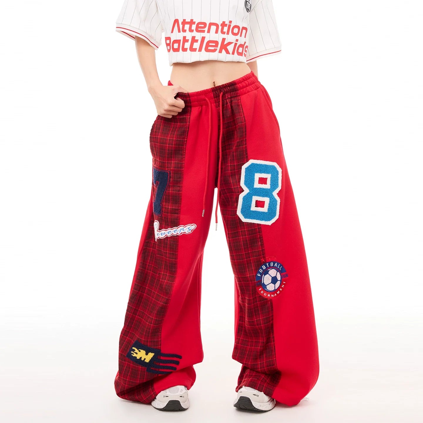 Retro Sports Elastic Loose Fit Trousers for Women