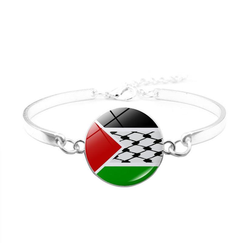 Mariam's Collection Free Palestine Bracelet | Palestinian Flag Keffiyeh Bracelet (MAC081) — feature highlight
