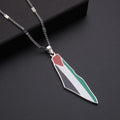 Mariam's Collection MAC100 Stainless Steel Vintage keffiyeh Palestine Map Pendant Necklace — detail shot 8