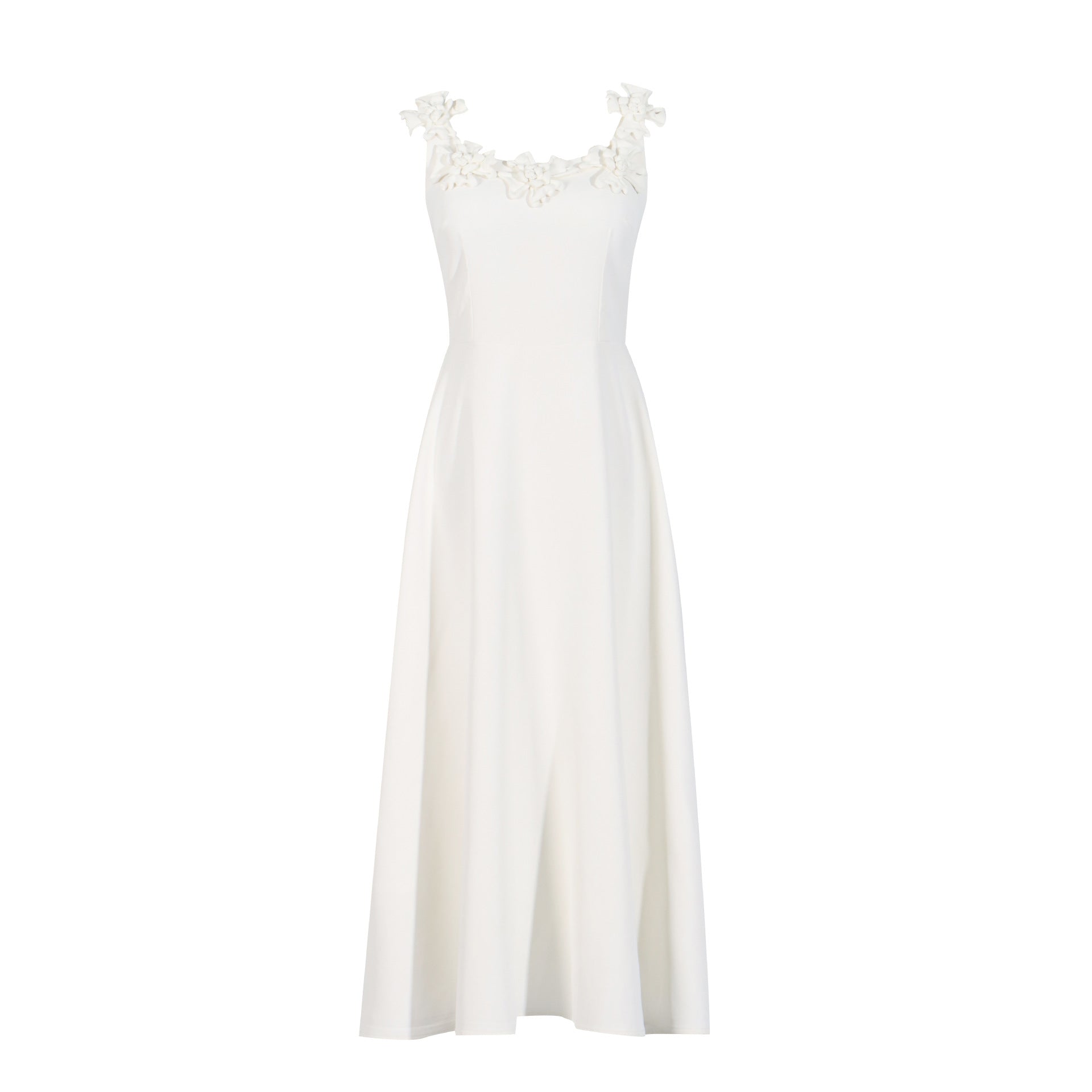 Fall Elegant Elegant Sweet Heavy Industry Three Dimensional Floral Long Patchwork Strap Dress for Women