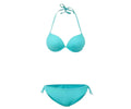 Minglang Tiffany Blue Triangle Bikini Set Sun Protection