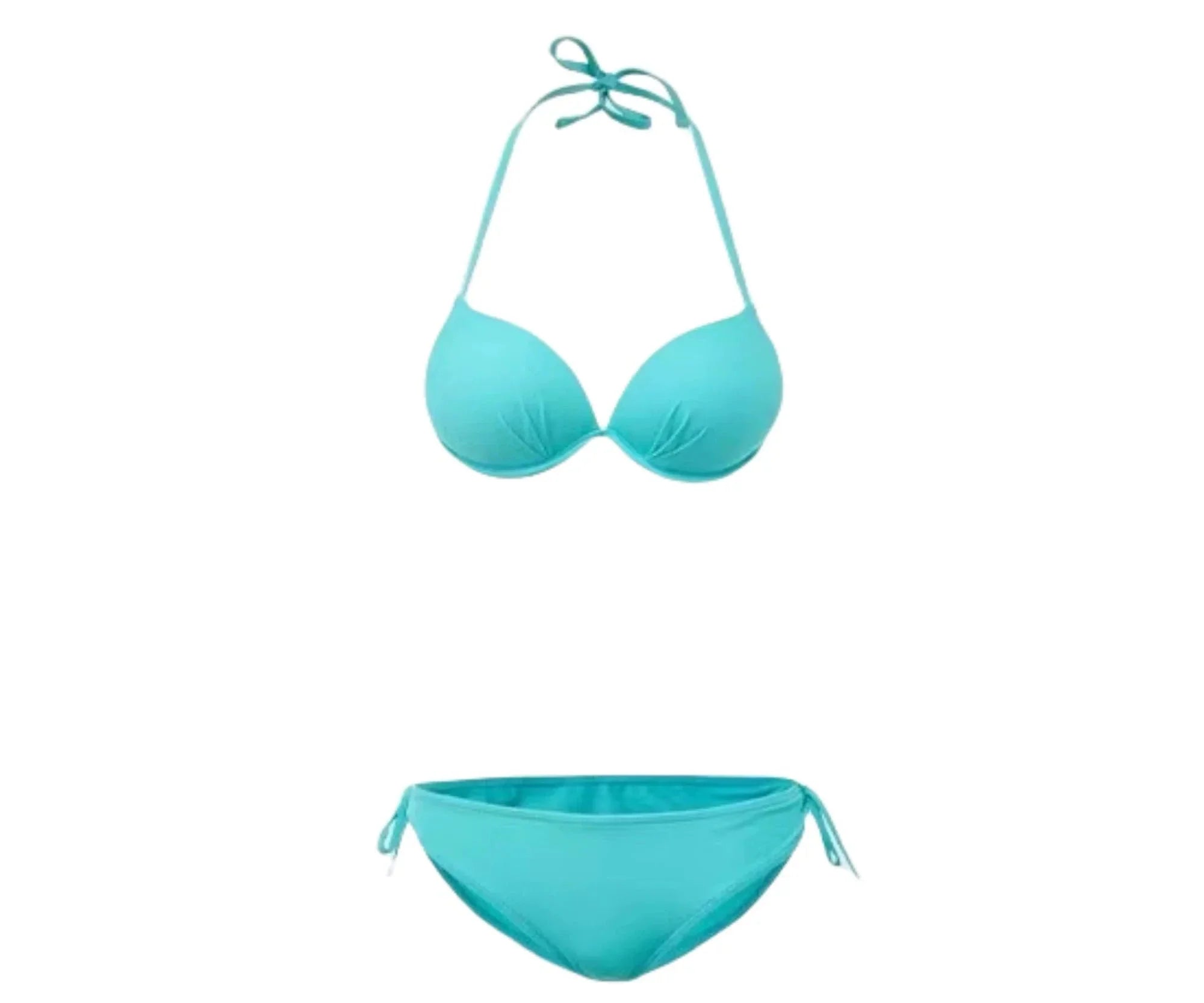 Minglang Tiffany Blue Triangle Bikini Set Sun Protection