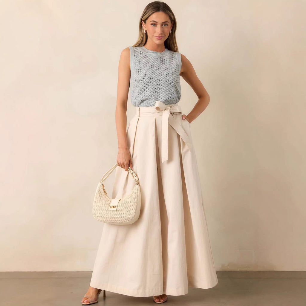 Bella Mia Women Spring Autumn Apricot Straight Leg Pants — detail and construction