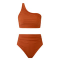 High Waist Solid Color Bikini Swimsuit Women Split Swimsuit Bikini