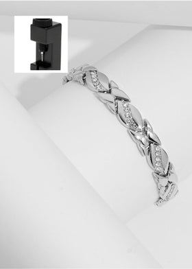 Mariam's Collection MAC083 Leaf Brushed Creative Magnet Bracelet