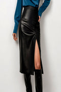Pretty Little Patriot Pretty Little Patriot Black Faux Leather Skirt — product category context