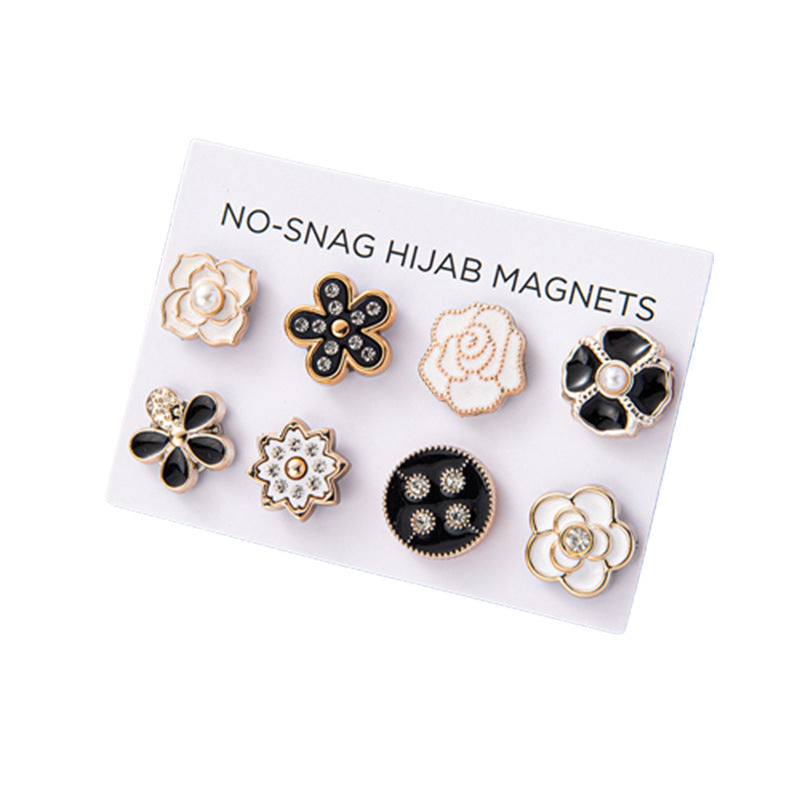 Mariam's Collection Versatile Allure Floral Magnetic Hijab Clasp (MAC338) — Mariam's Collection branding close-up