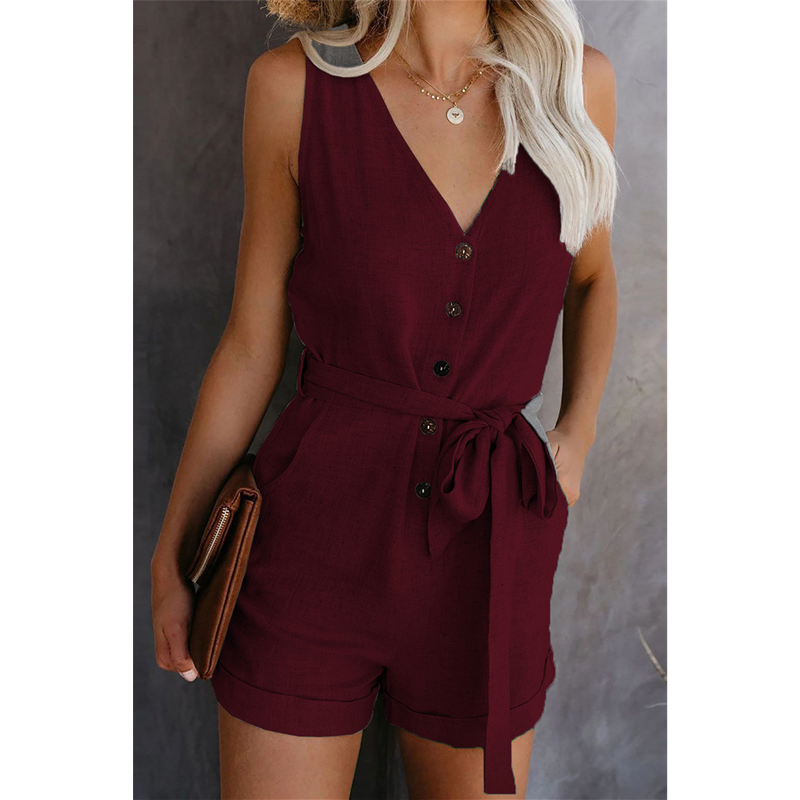 Envy NYC S-5XL Summer Women Jumpsuit Casual Ladies Shorts Jumpsuit Female — detail shot 8