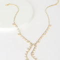 Mariam's Collection MAC088 Personalized Long Tassel Irregular Diamond Necklace — detail shot 6
