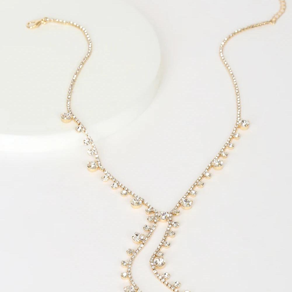Mariam's Collection MAC088 Personalized Long Tassel Irregular Diamond Necklace — detail shot 6