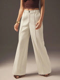 Bella Mia Apricot High Waist Slimming Small Women Pants Loose Idle Casual Draping High Grade Autumn Winter Narrow Wide Leg Pants — detail and construction