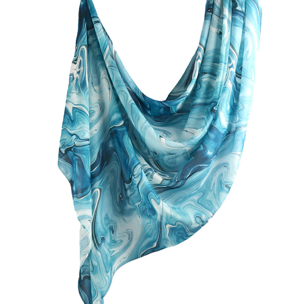 Mariam's Collection Watercolour Floral  Printed Hijab (MH103) — side view