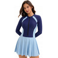 Swimsuit Women Sports Dress Long Sleeved Sunscreen Conservative Swimsuit