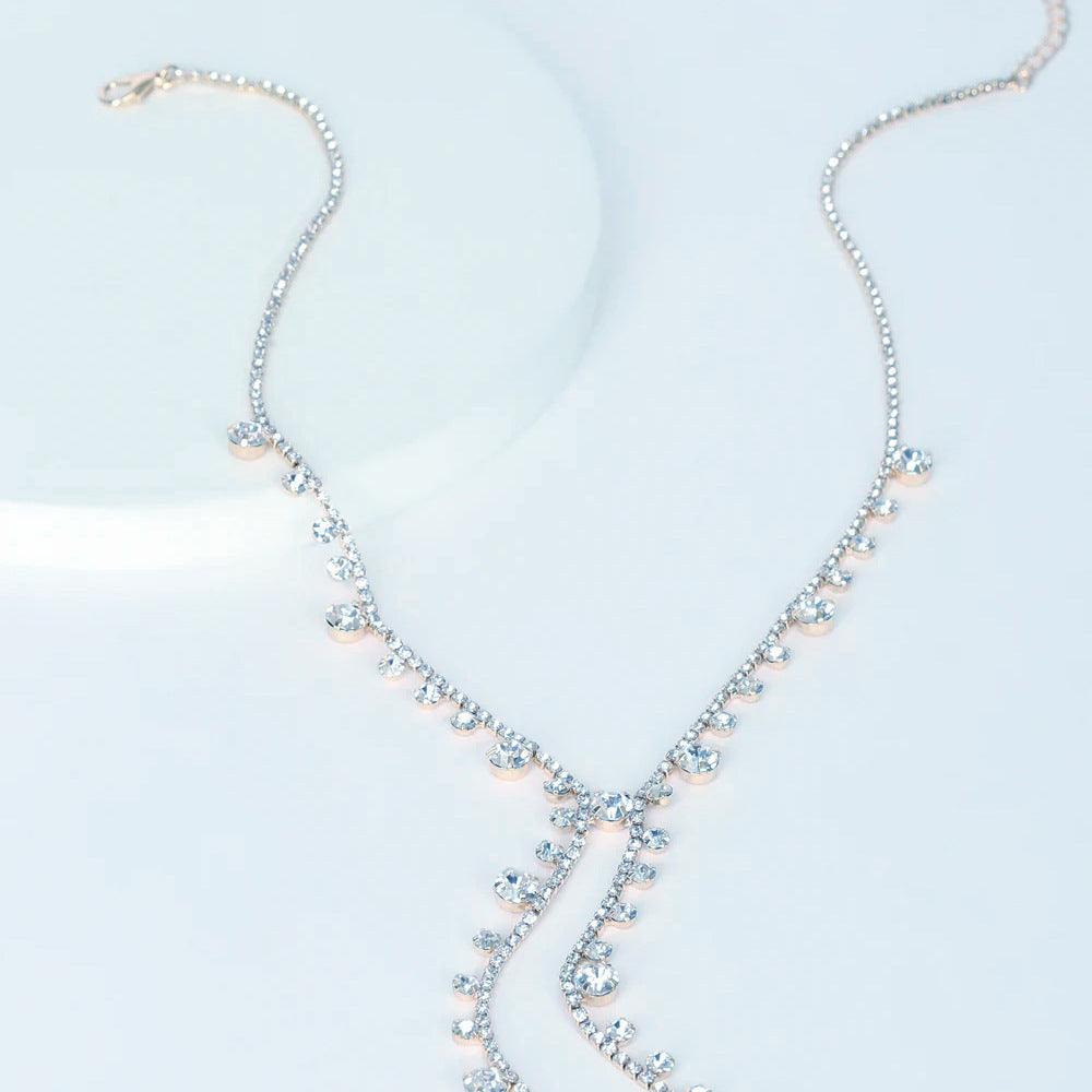 Mariam's Collection MAC088 Personalized Long Tassel Irregular Diamond Necklace — lifestyle worn / used context