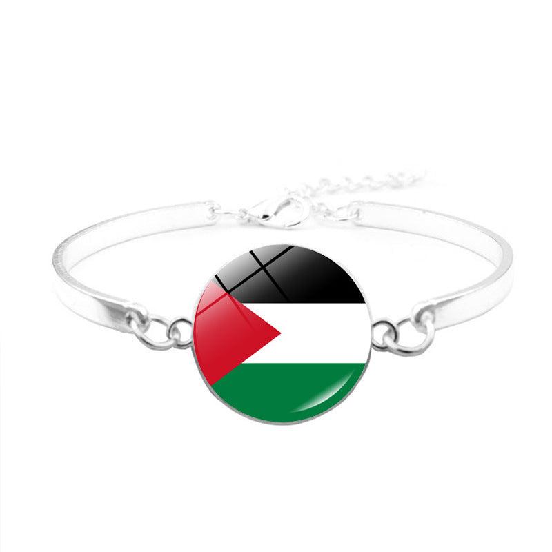 Mariam's Collection Free Palestine Bracelet | Palestinian Flag Keffiyeh Bracelet (MAC081) — detail shot 8