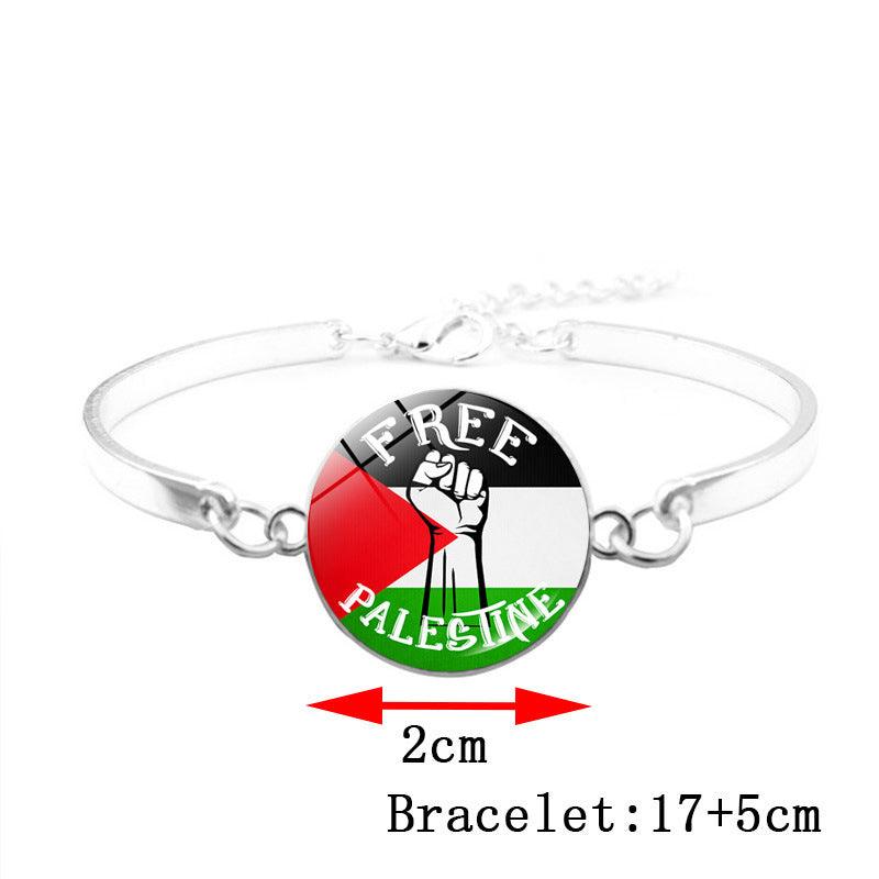 Mariam's Collection Free Palestine Bracelet | Palestinian Flag Keffiyeh Bracelet (MAC081) — product category context