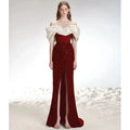 Off-Shoulder Evening Gown Formal Dress Black