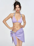 Pinkup Zhong Chuxi Push Up Bikini Set Purple