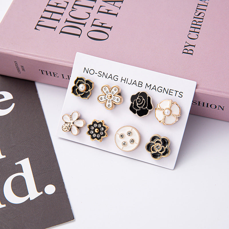 Mariam's Collection Versatile Allure Floral Magnetic Hijab Clasp (MAC338) — construction detail