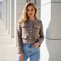 Bella Mia High End Chanel Coat Women Spring High Grade Socialite Short Temperamental Tweed Jacket — detail and construction