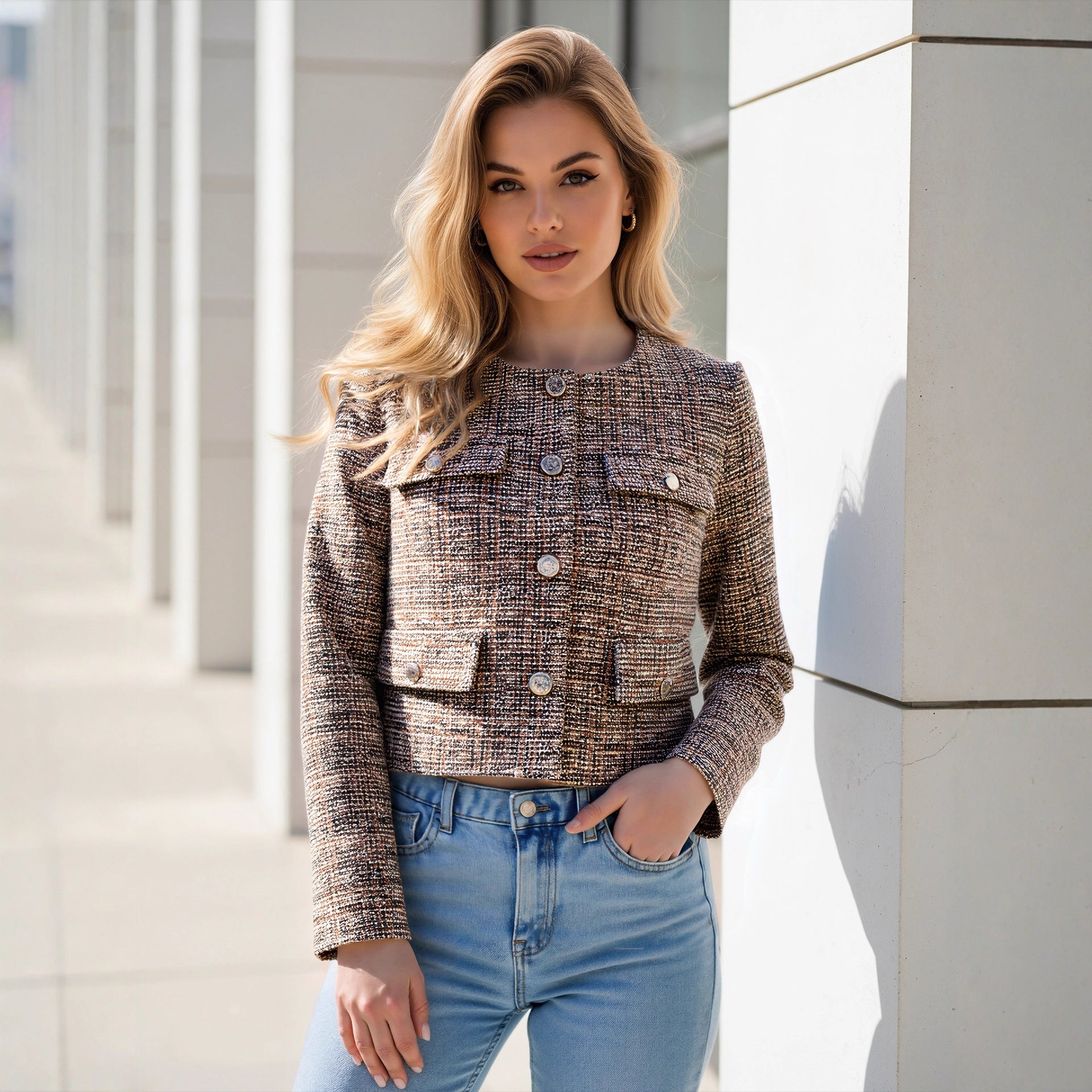 Bella Mia High End Chanel Coat Women Spring High Grade Socialite Short Temperamental Tweed Jacket — detail and construction