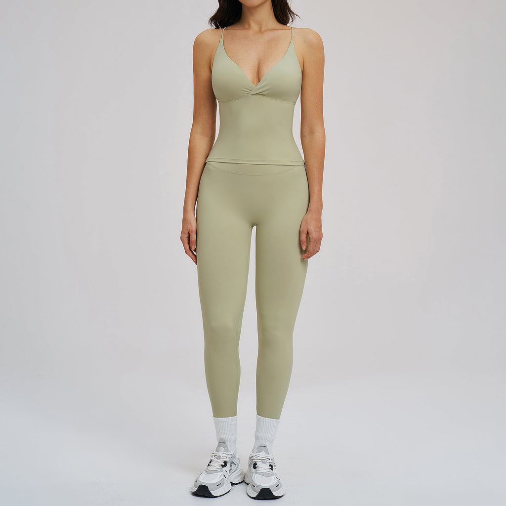 Bella Mia Brushed Sports Tight Back Running Sports Casual Suit Outdoor Riding Yoga Two Piece Sets — packaging or label