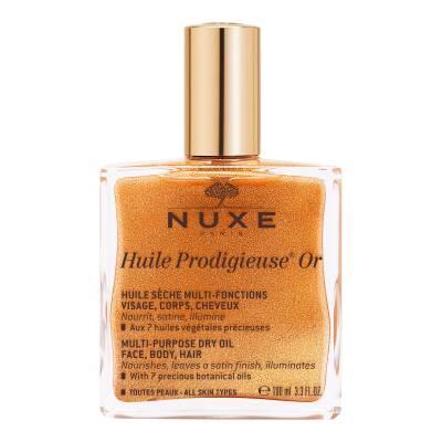 Nuxe Huile Prodigieuse Or: Golden Shimmer Dry Body & Hair Oil for Radiant Skin - Natural, Multi-Purpose, Paraben-Free, Hydrating - 100 ml