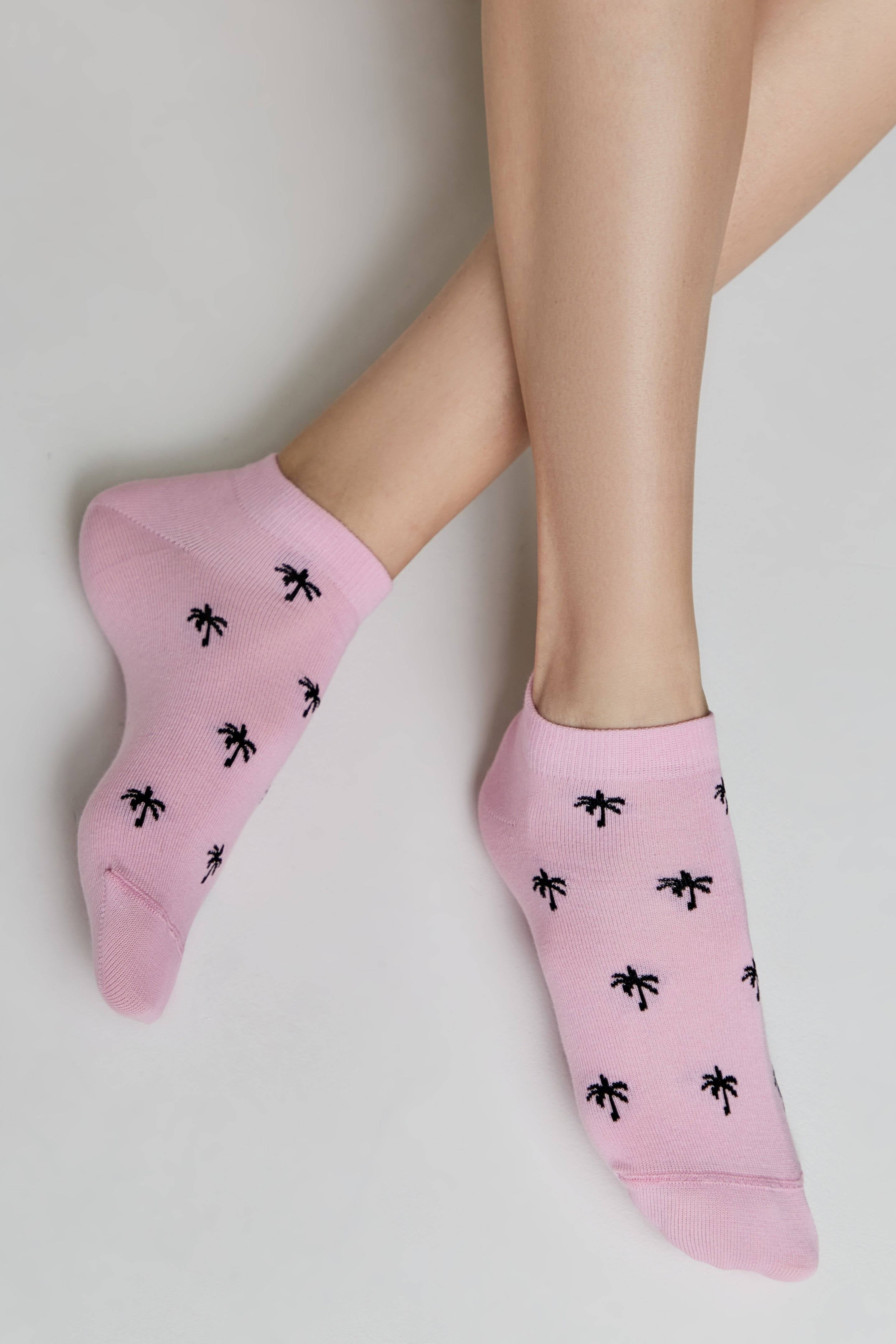 TheRanok.com Cotton Ankle Socks Conte Active - 589 Palm Trees — main product shot