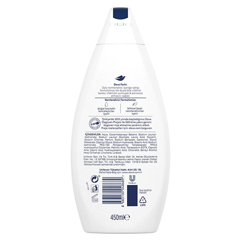 Dove Deeply Nourishing Moisturizing Shower Gel - Hydrating Body Wash for Dry, Sensitive Skin - PETA Approved & Recycled Bottle