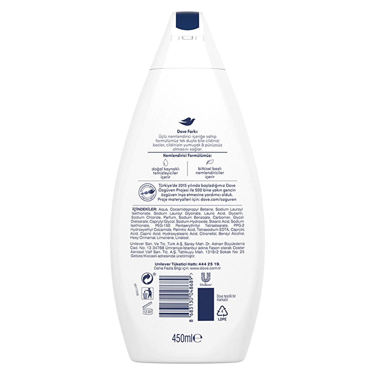 Dove Deeply Nourishing Moisturizing Shower Gel - Hydrating Body Wash for Dry, Sensitive Skin - PETA Approved & Recycled Bottle