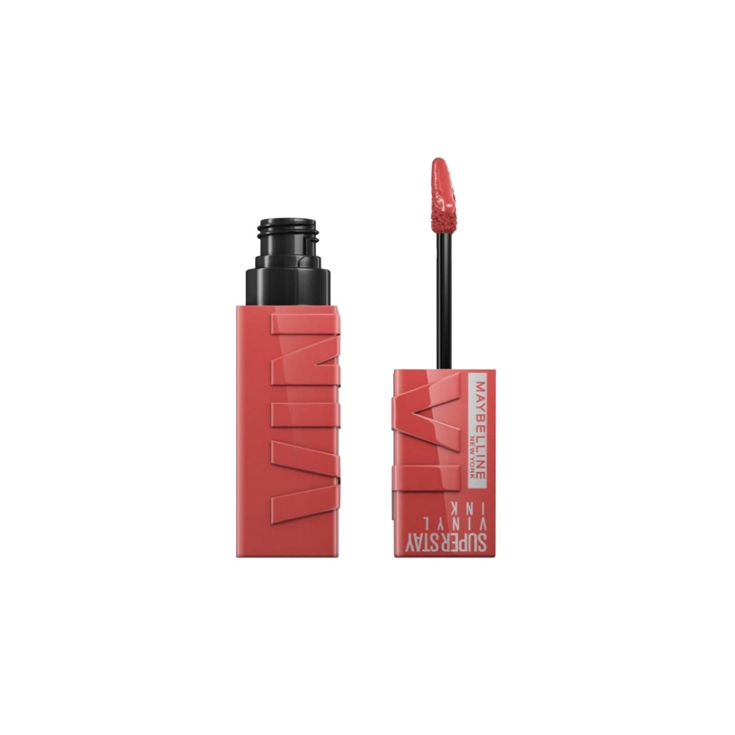 Maybelline New York Super Stay Vinyl Ink Long-Lasting Liquid Lipstick - Peachy Shade, Shiny Finish, 120-Hour Wear
